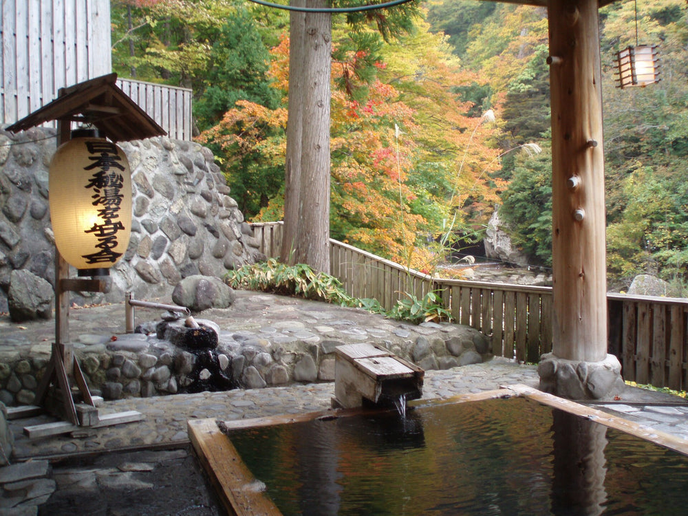 Outdoor rotenburo bath at Takanoyu Onsen