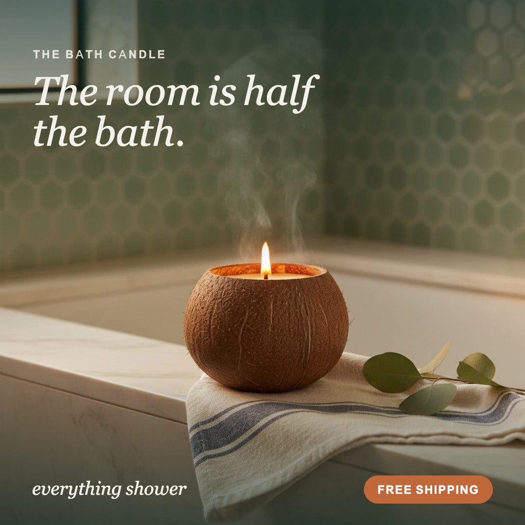 The room is half the bath — the bath candle